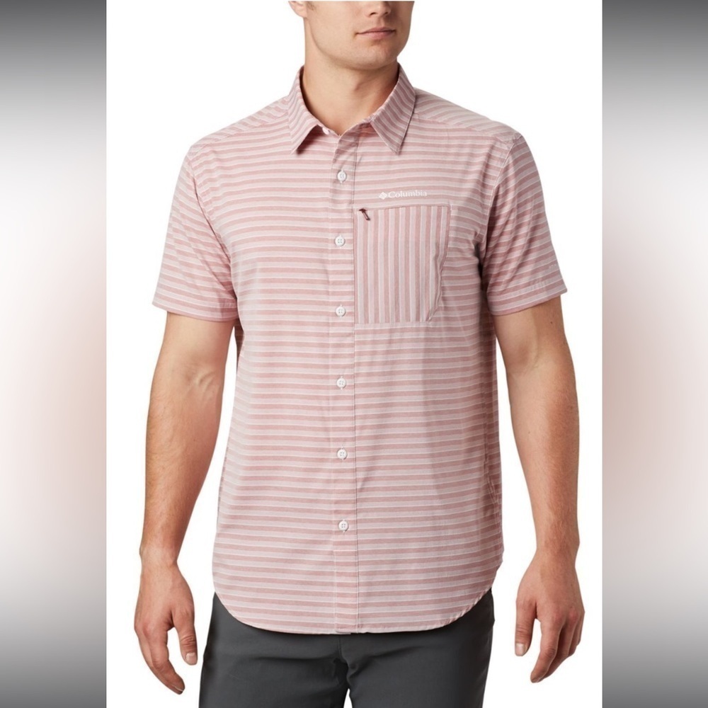 Columbia Mens Twisted Creek Ii Moisture-Wicking Upf Stripe Shirt, XX-Large